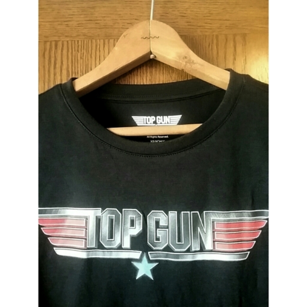 Top Gun | Juniors Black Graphic T-Shirt Size XS